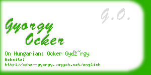 gyorgy ocker business card